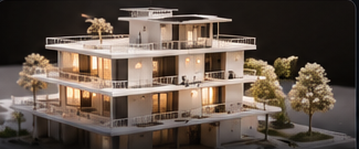 Maqueta arquitectónica moderna